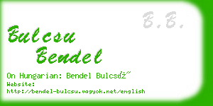 bulcsu bendel business card